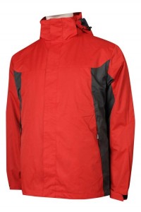 SKJ028 samples made to order windbreaker 100% polyester waterproof nylon zipper hook and loop breathable mesh detachable two-piece windbreaker specialty store front view